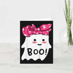 Cartão Meninas Toddler Feliz Fantasma De Halloween Com Ba