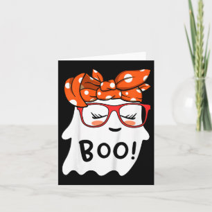Cartão Meninas Toddler Feliz Fantasma De Halloween Com Ba