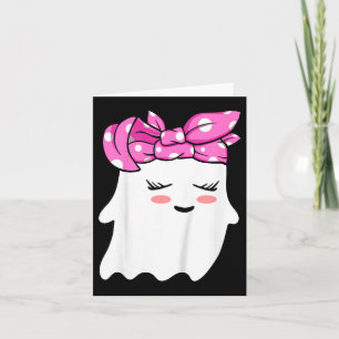Cartão Meninas Toddler Feliz Fantasma De Halloween Com Ba