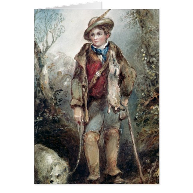 Cartão Menino com coelhos (Frente)