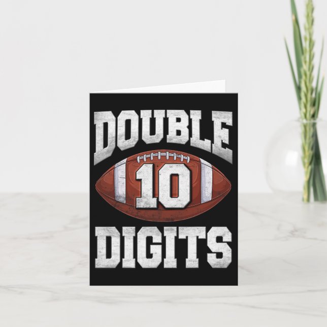 Cartão Menino de 10 anos de aniversário Dígitos duplos 10 (Frente)