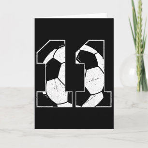 Cartão Menino de 11 anos de idade jogador de futebol Foot