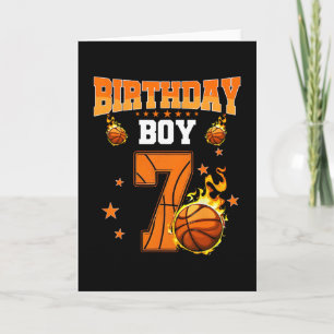 Cartão Menino de 7 anos de idade fazendo aniversário Sket