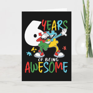 Cartão Menino De Aniversário De 6 Anos Ou Sensibilização