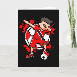 Cartão Menino de Dabbing Futebol Amante de Futebol de Tri