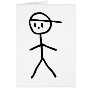 Cartão Menino de Stickman