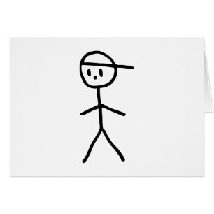 Cartão Menino de Stickman