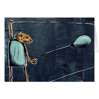 Cartão Menino do balão