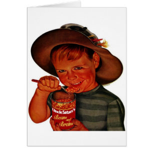 Cartão Menino do feijão do inferno