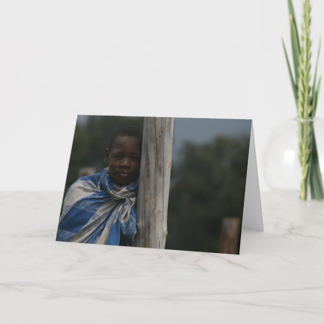 Cartão Menino do Masai (Frente)