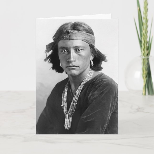 Cartão Menino do Navajo (Frente)