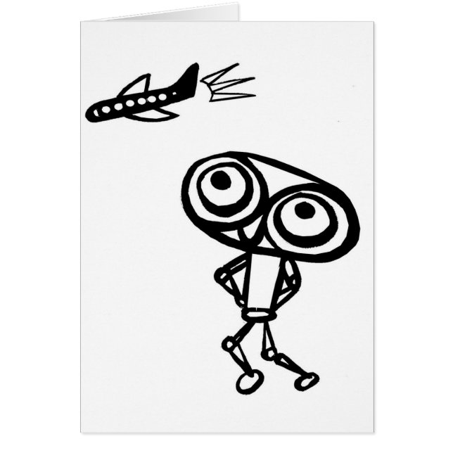 Cartão Menino do robô (Frente)