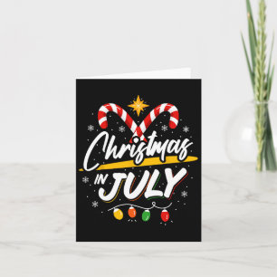 Cartão Menino E Menina Que Adora O Natal No Verão De Julh