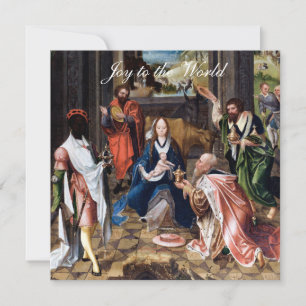 Cartão Menino Jesus com os Magos