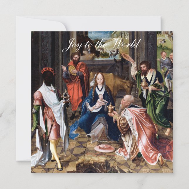 Cartão Menino Jesus com os Magos (Frente)