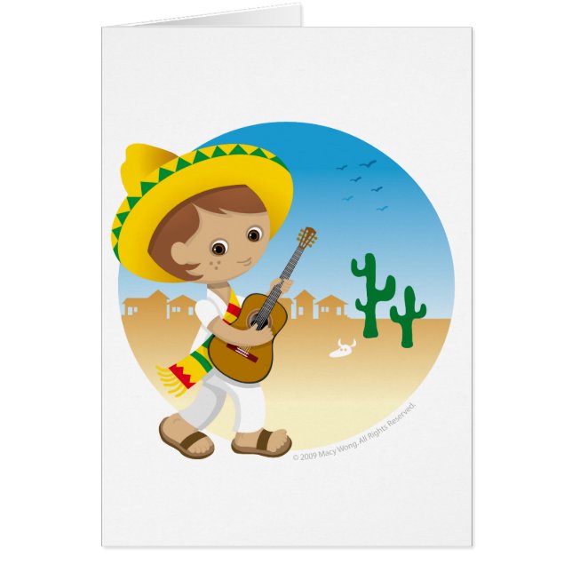 Cartão Menino mexicano (Frente)