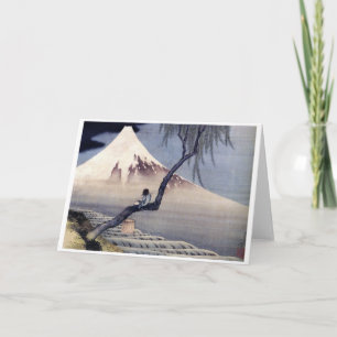 Cartão Menino no Monte Fuji, Hokusai