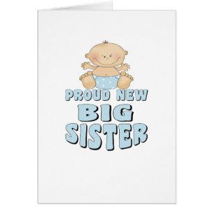 Cartão Menino novo orgulhoso da irmã mais velha
