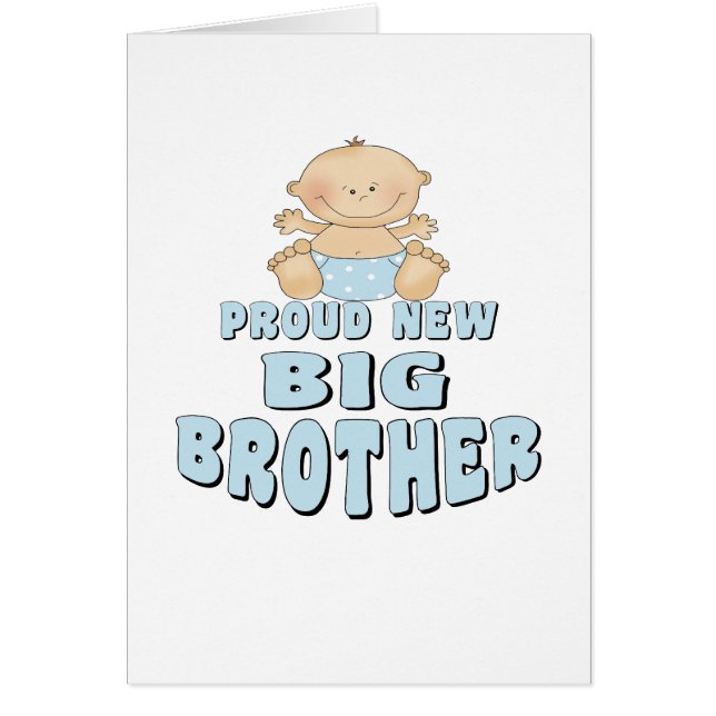 Cartão Menino novo orgulhoso do big brother (Frente)