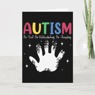 Cartão Menino ou Menina Autista Autismo Seja Gentil Compr