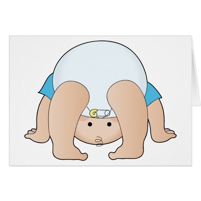 Cartão Menino principal do bebê (Frente Horizontal)