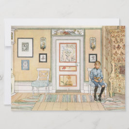 Cartão Menino sentado no canto (por Carl Larsson)