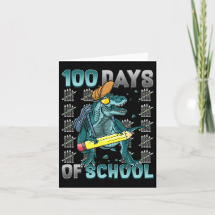 Cartão Meninos 100 Dias De Dinossauro Escolar 100 Dias Ma