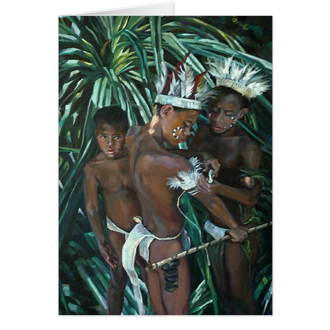 Cartão Meninos da ilha (Frente)