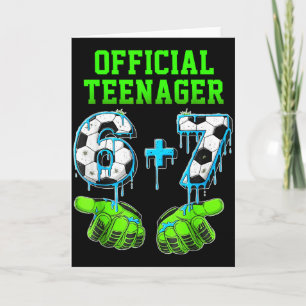 Cartão Meninos de 6+7 Anos Adolescente Aniversário Engraç