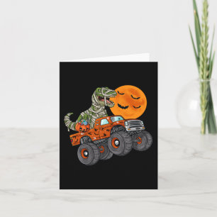 Cartão Meninos De Truck Monstro Da Mãe De Halloween T Rex