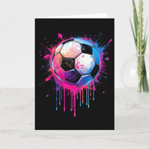 Cartão Meninos Meninas Futebol Incrível Colorido Chuteira