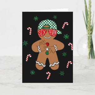 Cartão Meninos Natal Masculino 6 7 Biscoito de Natal Piad