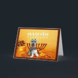 Cartão Menorah de Chanukah do Schnauzer diminuto<br><div class="desc">Recordar a família e os amigos durante a estação de Chanukah é uma maneira maravilhosa de permanecer em contacto com as pessoas que você ama e se importa aproximadamente. Eu criei estes cartões de Chanukah do cão com amor e o cuidado e eu somos certos que qualquer um que ama...</div>