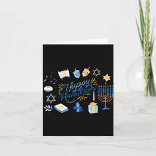 Cartão Menorah Engraçada Hanukkah 2025 Meowzel Chanukah J