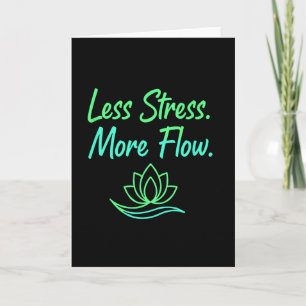 Cartão Menos Estresse Mais Fluxo Yoga Meditação Mindfulne
