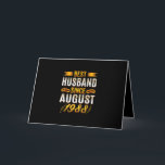 Cartão Mens Best Husband Desde agosto de 1988 - Engraçado<br><div class="desc">Mens Best Husband Desde agosto de 1988 - Engraçado 32</div>