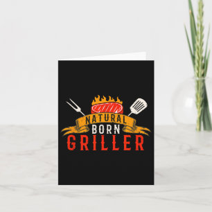 Cartão Mens Funny Churrasco Natural Griller Retro Meat Sm