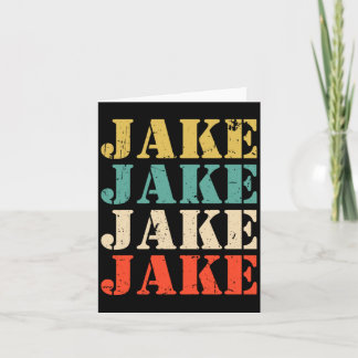 Cartão Mens Jake Retro Names Vintage Style Personalized