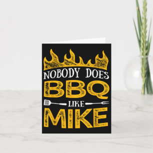 Cartão Mens Ninguém Faz Churrasco Como Mike