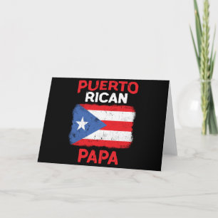 Cartão Mens Puerto Rico Boricua Latino Papa Fathers Day