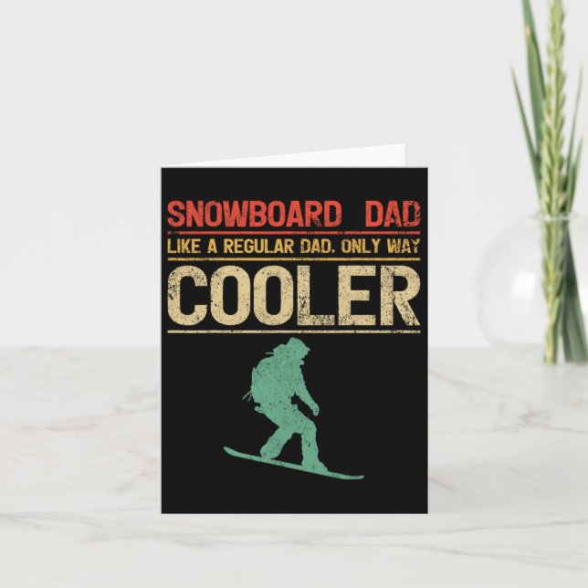 Cartão Mens Snowboard Pai Como Um Pai Regular (Frente)
