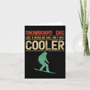 Cartão Mens Snowboard Pai Como Um Pai Regular