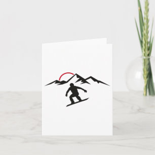 Cartão Mens Sunset Snowboard