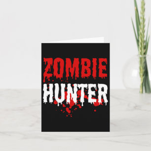 Cartão Mens Zombie Hunter Scary Halloween