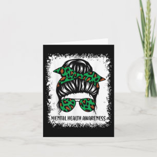 Cartão Mensageiro Saúde Mental S Consciência Fita Verde _