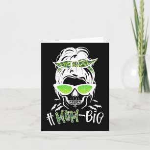 Cartão Mensageiro Zombie Mãe Diversão Halloween Skull