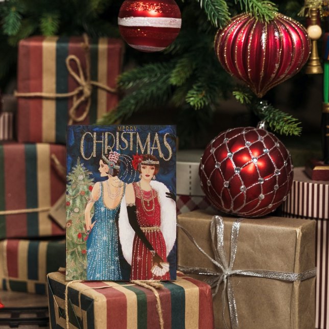 Cartão mensagem art deco retro vintage add (Criador carregado)