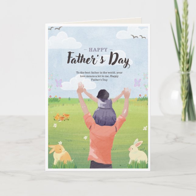 Cartão Mensagem de Amor para o Papai (Frente)