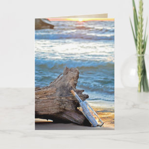 Cartão Mensagem de aniversário em uma garrafa