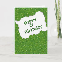 Mensagem de Aniversário Irlandesa em Trevos